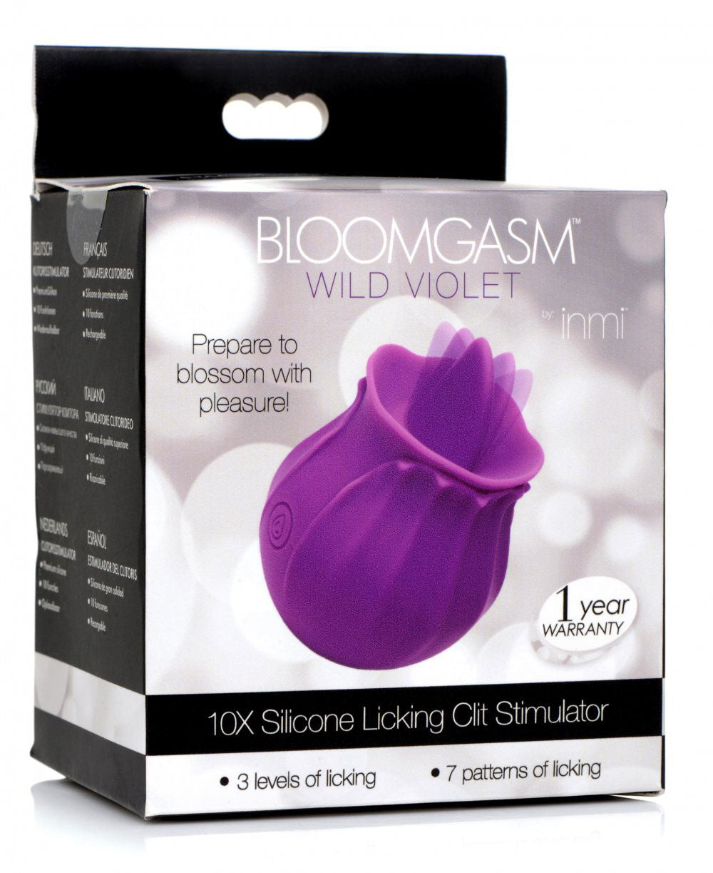 Inmi - Bloomgasm Wild Violet Licking Silicone Stimulator - Violet - Not Very Vanilla