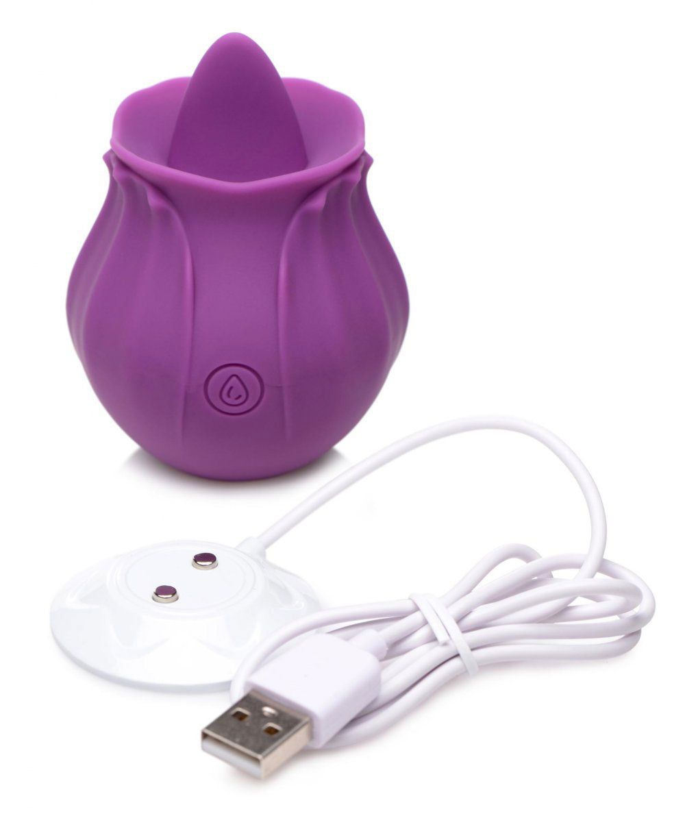 Inmi - Bloomgasm Wild Violet Licking Silicone Stimulator - Violet - Not Very Vanilla