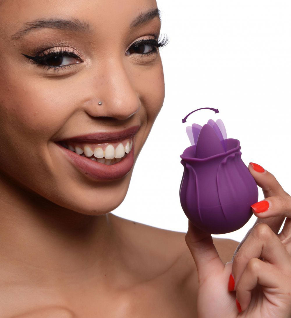 Inmi - Bloomgasm Wild Violet Licking Silicone Stimulator - Violet - Not Very Vanilla