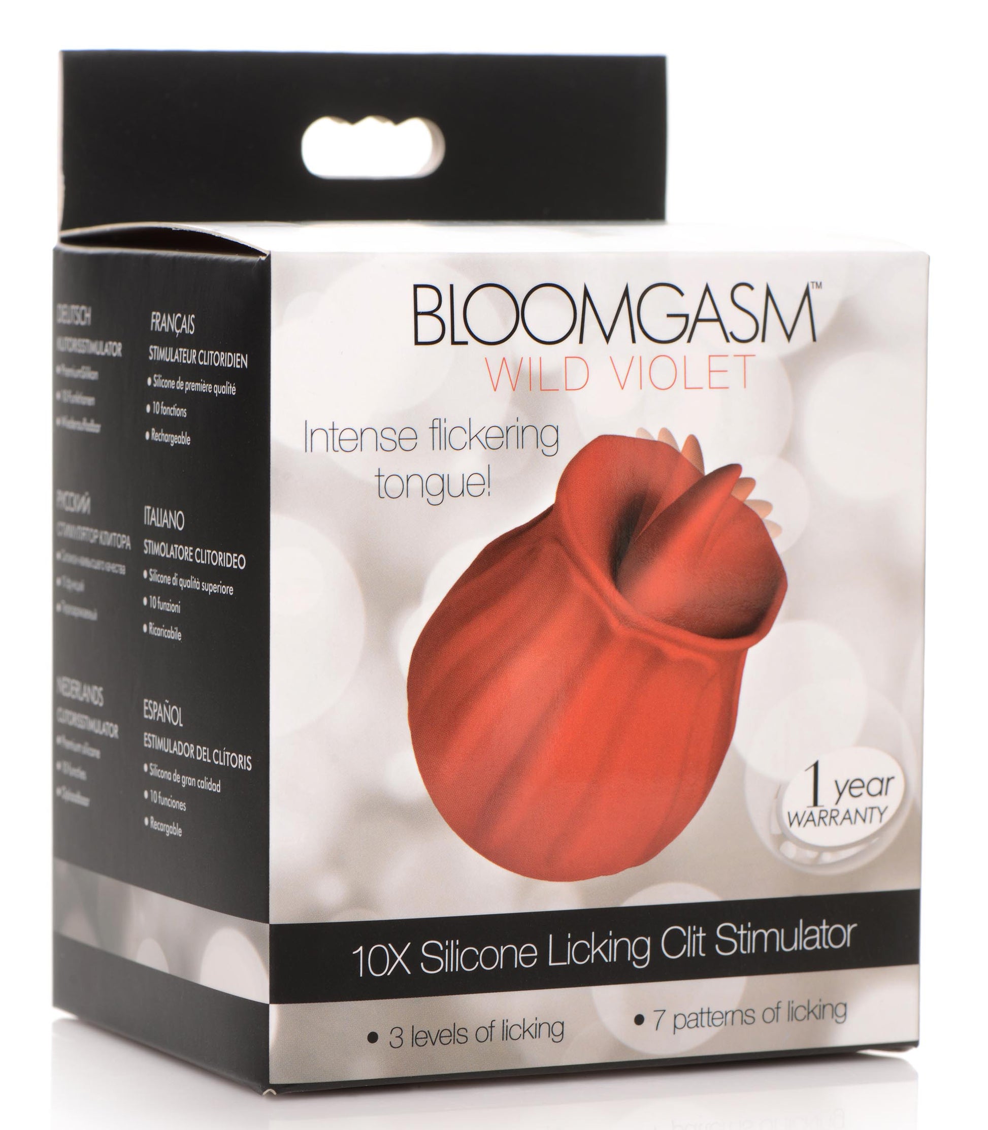 Bloomgasm - Wild Violet 10x Licking Clit Stimulator - Red - Not Very Vanilla