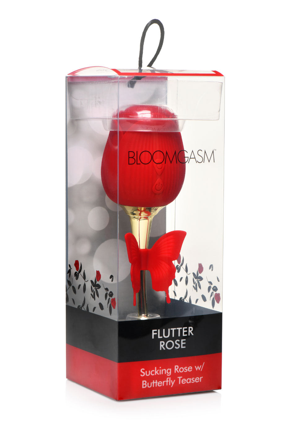 Bloomgasm Flutter Rose Sucking Rose With Butterfly Teaser - Red - Not Very Vanilla