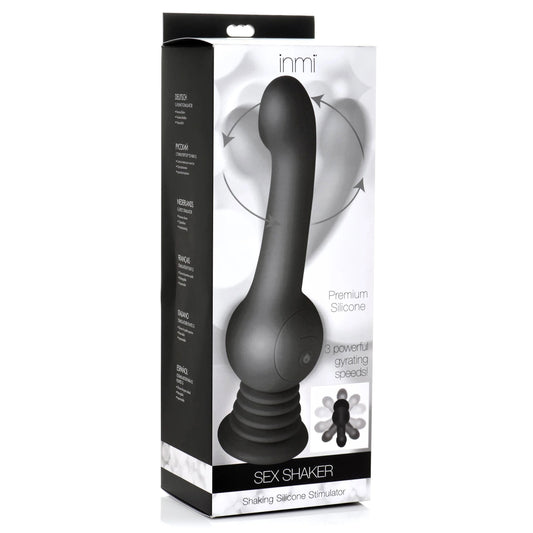 Sex Shaker Shaking Silicone Stimulator - Black - Not Very Vanilla