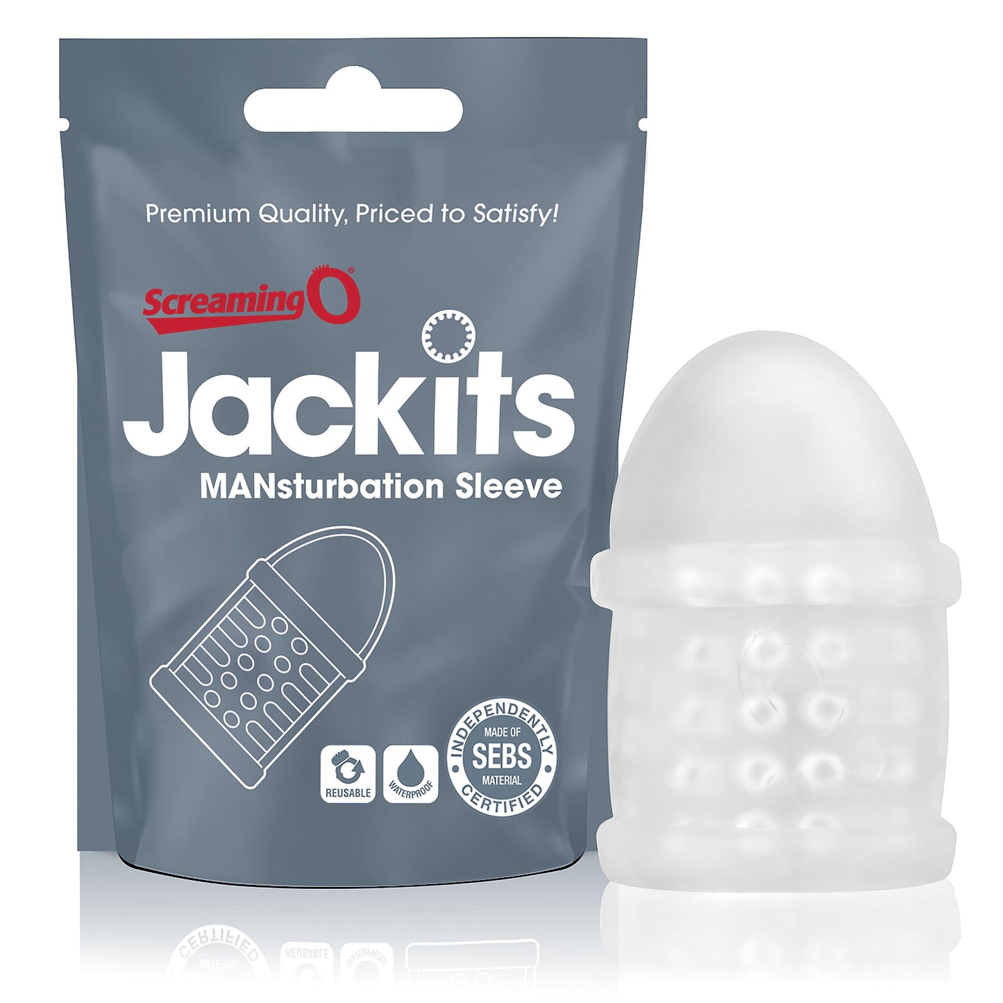 Jackits Mansturbation Sleeve - Each - Clear - Not Very Vanilla