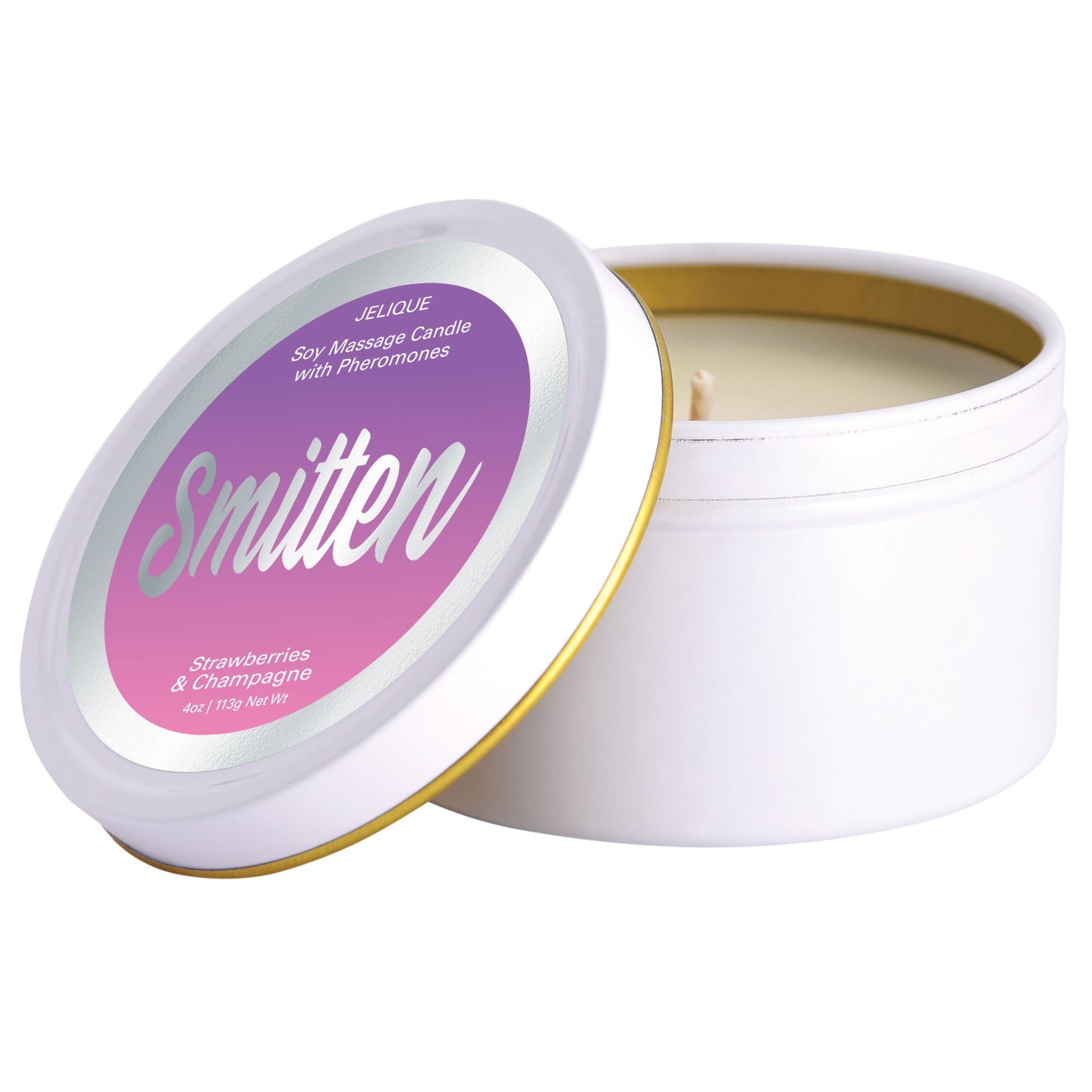 Mood Candle - Smitten - Strawberry and Champagne - 4 Oz. Jar - Not Very Vanilla