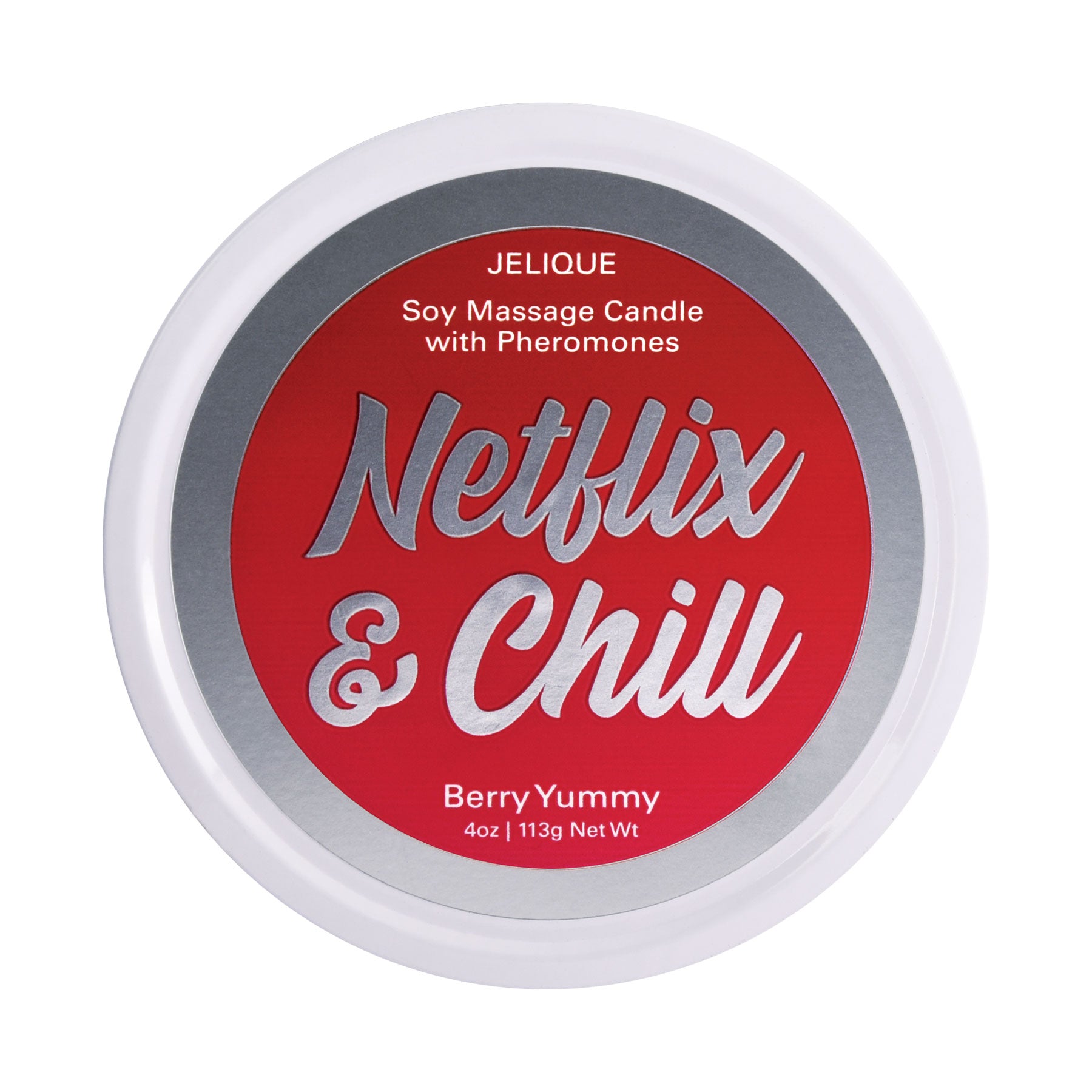 Massage Candle - Netflix and Chill - Berry Yummy - 4 Oz. Jar - Not Very Vanilla