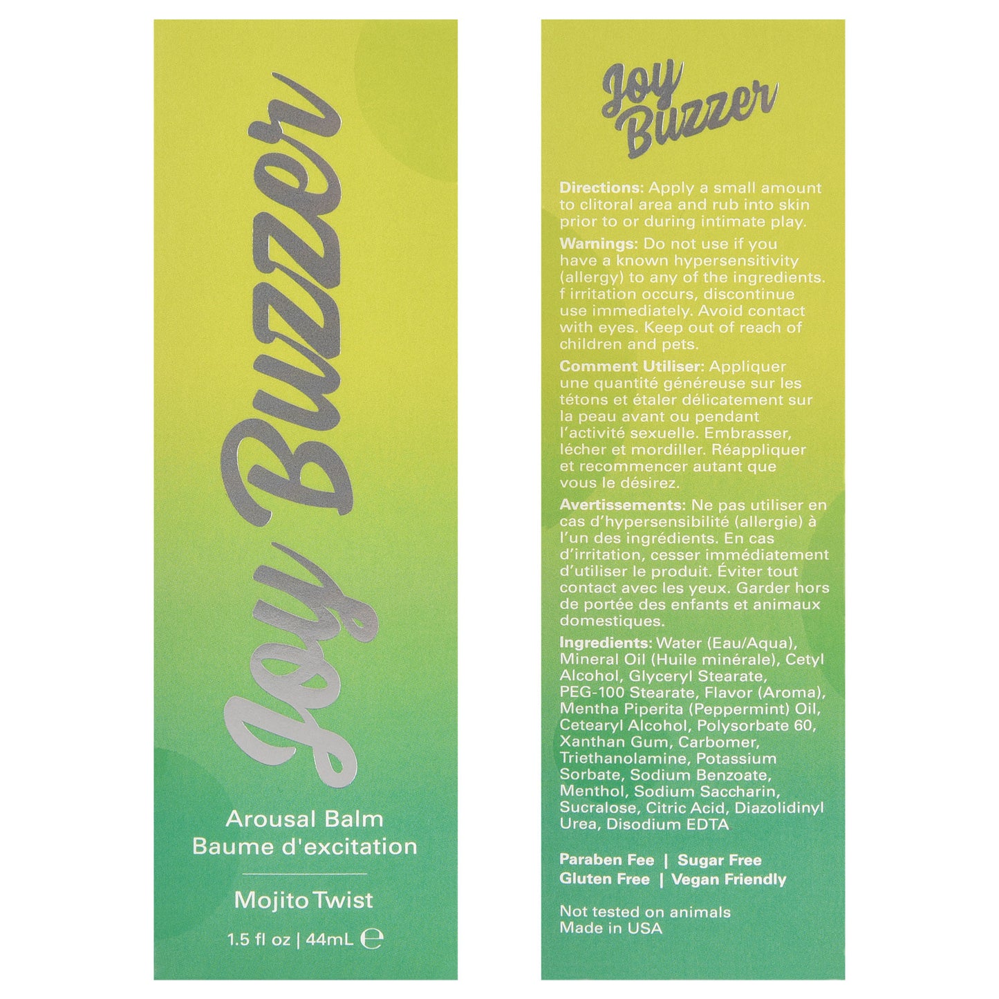 Joy Buzzer - Mojito Twist - 1.5 Fl. Oz./ 44ml - Not Very Vanilla