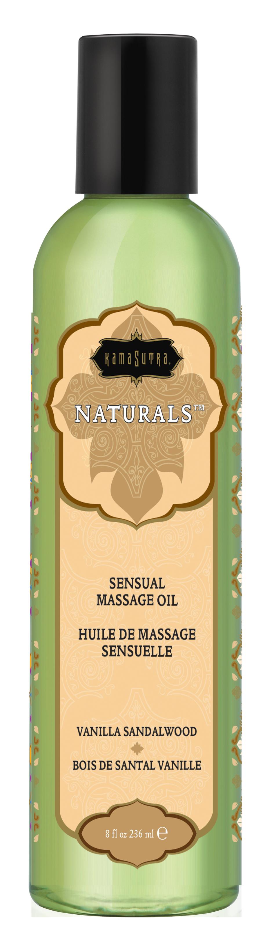 Naturals Massage Oil - Vanilla Sandalwood 8 Fl. Oz. - Not Very Vanilla