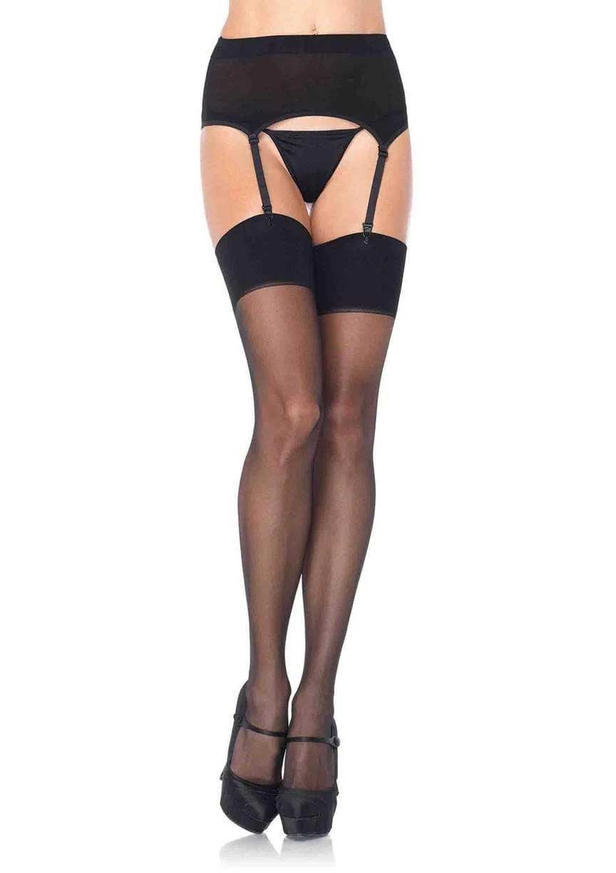 Zara Garter Belt and Stocking - One Size - Black - Not Very Vanilla