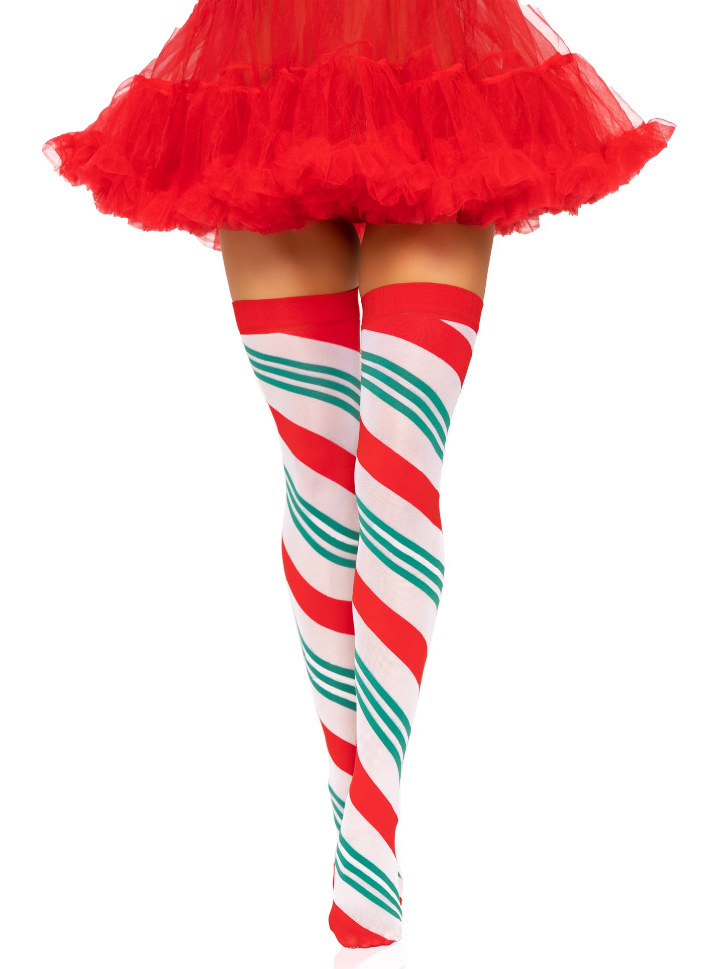 Holiday Ribbon Thigh High - Swirl - Not Very Vanilla