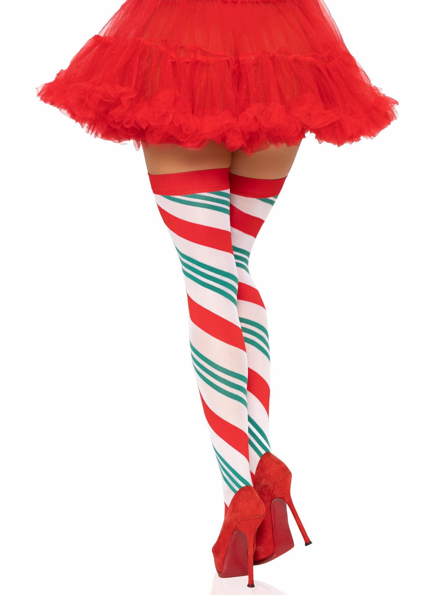 Holiday Ribbon Thigh High - Swirl - Not Very Vanilla