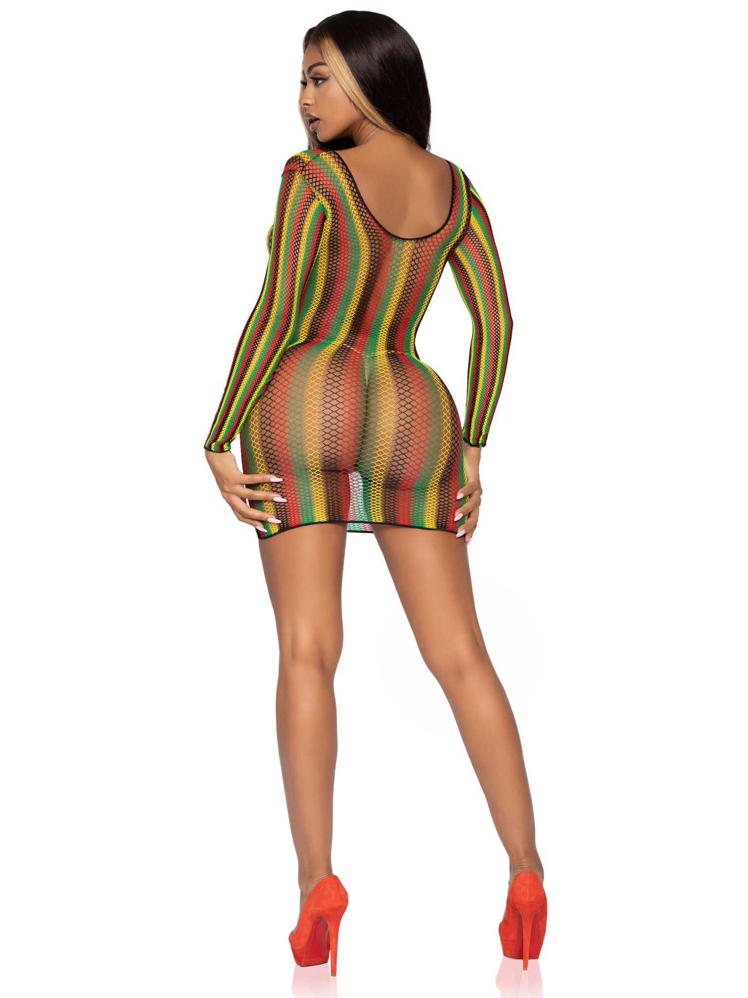 Rasta Net Mini Dress - One Size - Not Very Vanilla