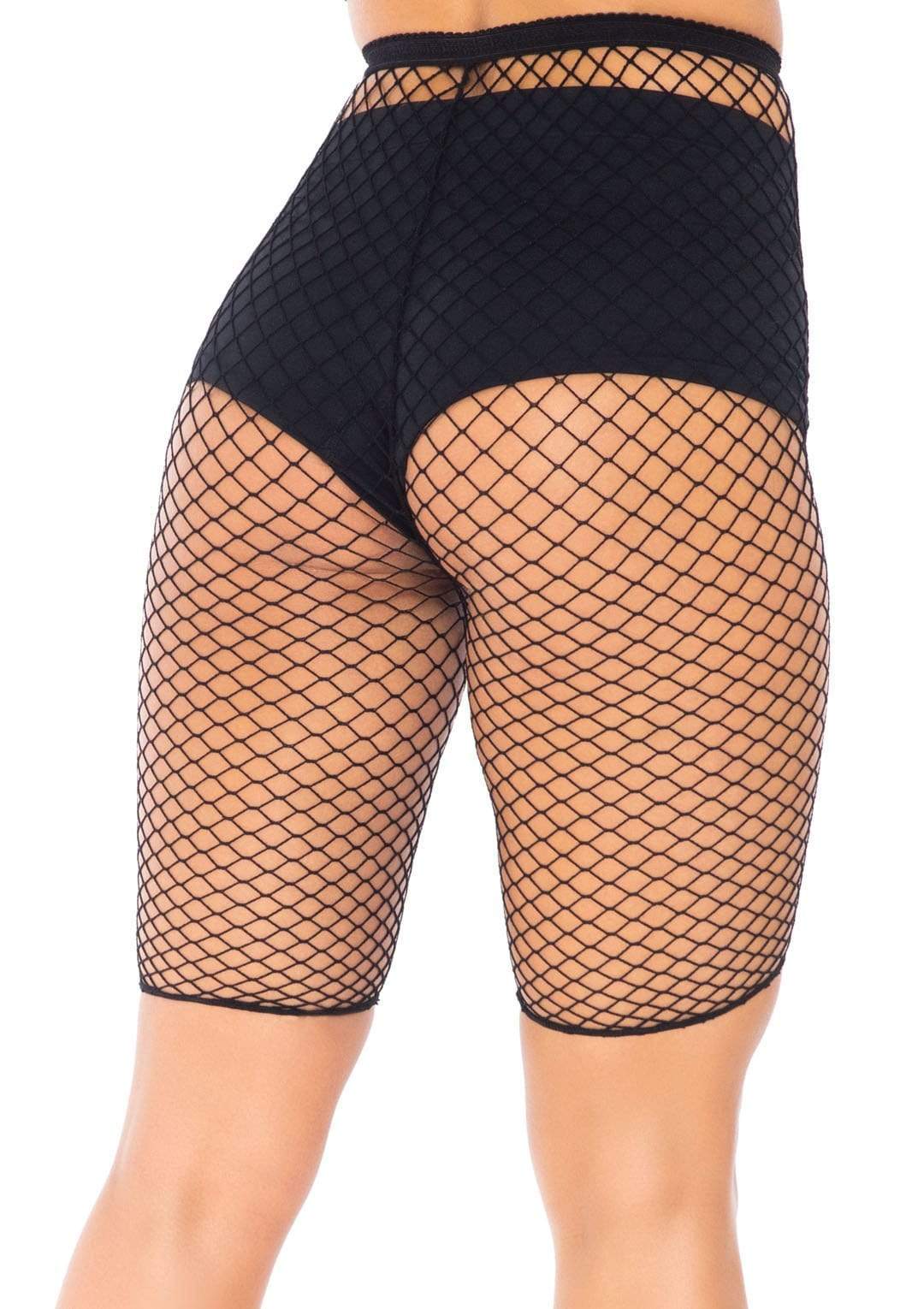 Industrial Fishnet Biker Shorts - One Size - Black - Not Very Vanilla