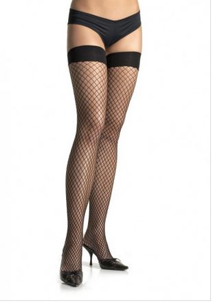 Spandex Industrial Net Thigh Highs - Black - Not Very Vanilla