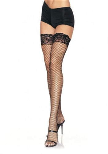 Industrial Net Stay Up Thigh Highs - One Size - Black - Not Very Vanilla