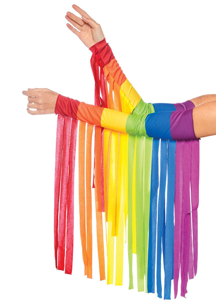 Rainbow Fringe Arm Piece - Not Very Vanilla