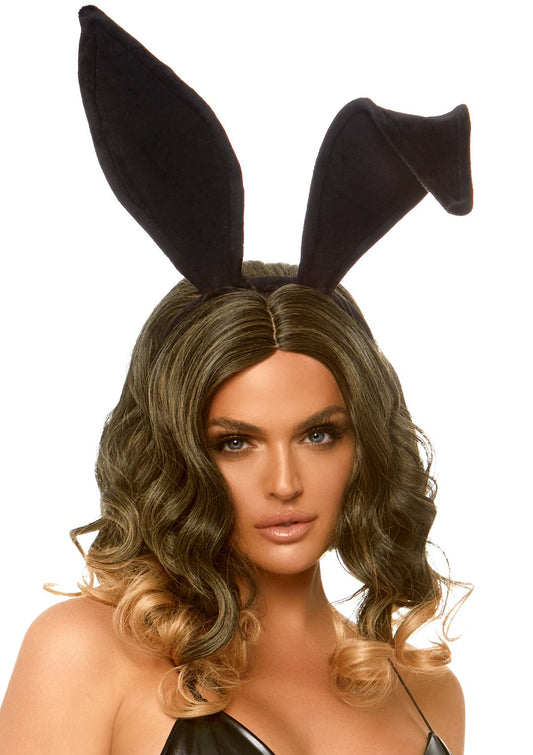 Bendable Velvet Bunny Rabbit Ears - Black - Not Very Vanilla