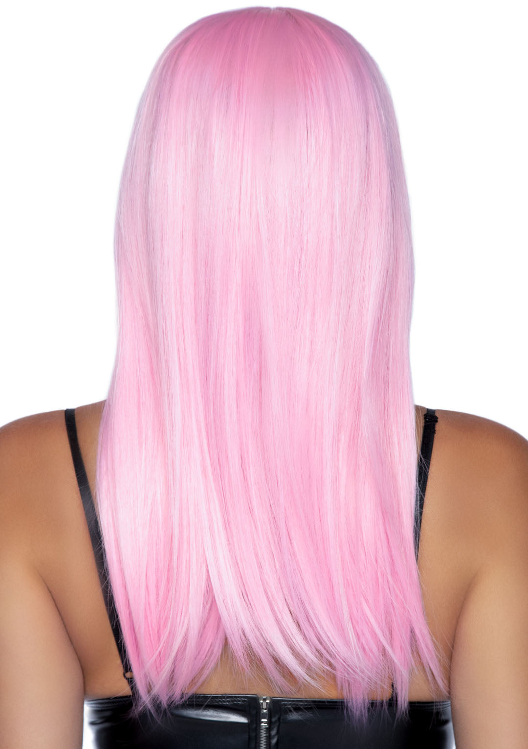 24 Inch Long Straight Bang Wig Pink - Not Very Vanilla