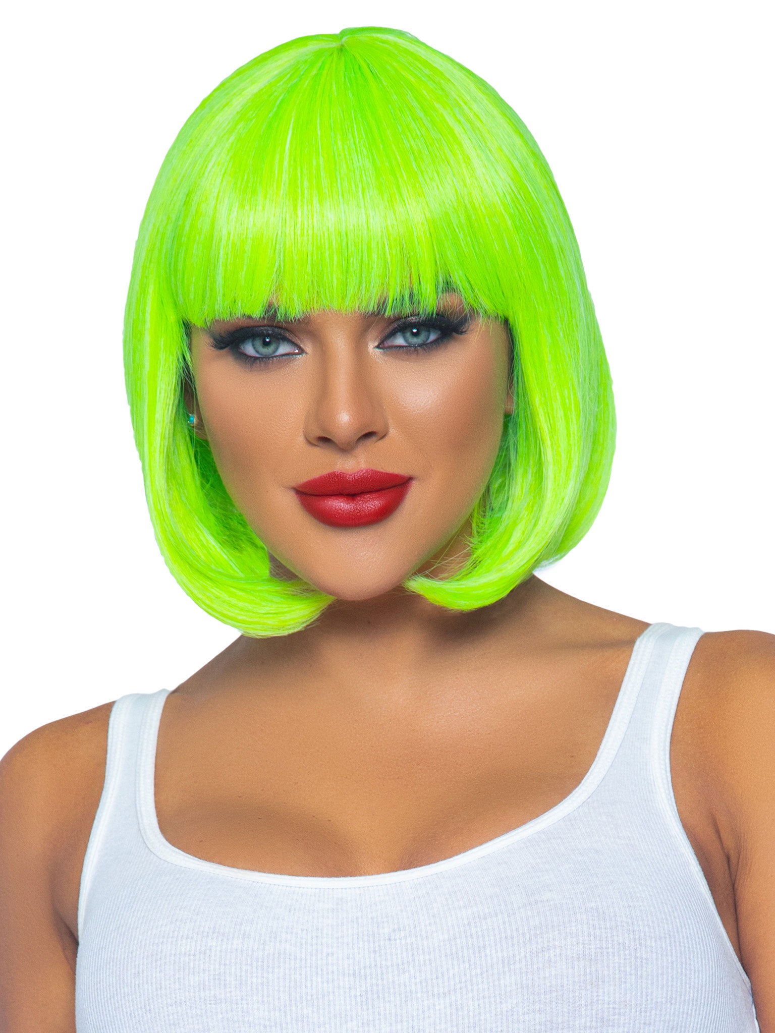 12 Inch Short Bob Wig - Neon Green - Not Very Vanilla