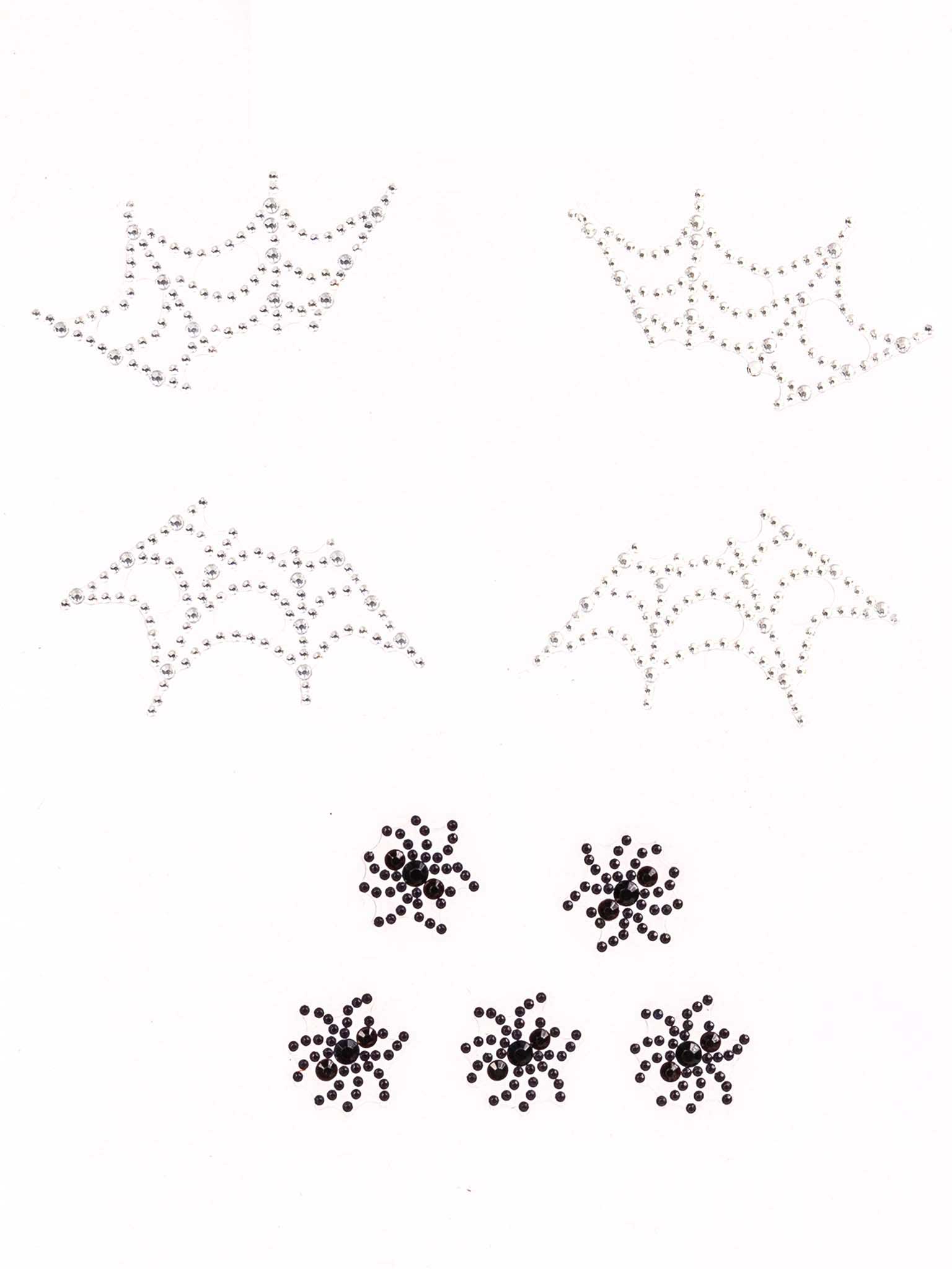 Spider Web Face Jewels Sticker - Not Very Vanilla