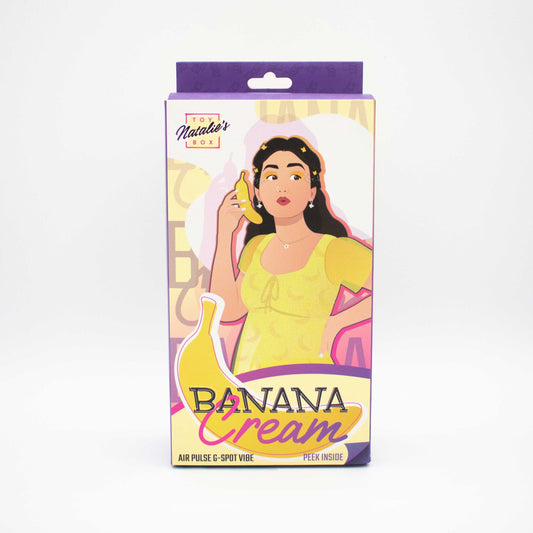 Banana Cream Air Pulse and G-Spot Vibrator - Yellow - Not Very Vanilla