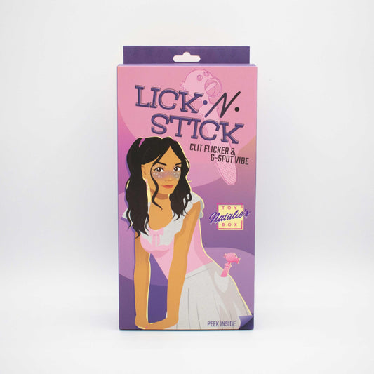 Lick n' Stick Clit Flicker and G-Spot Vibrator - Pink - Not Very Vanilla