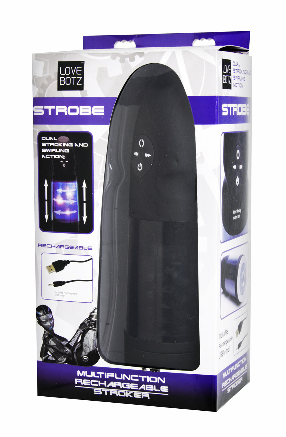 Love Botz Stroke Multifunction Rechargeable Stroker - Not Very Vanilla