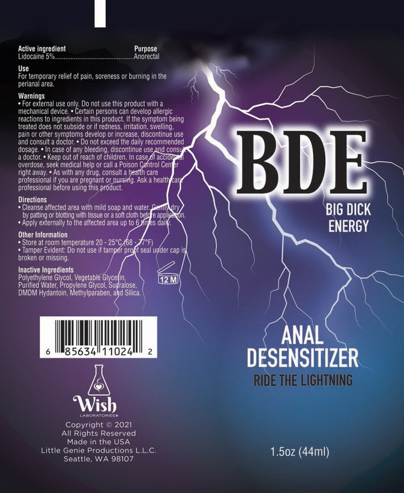 Bde Anal Desensitizer 1.5 Oz. - Not Very Vanilla