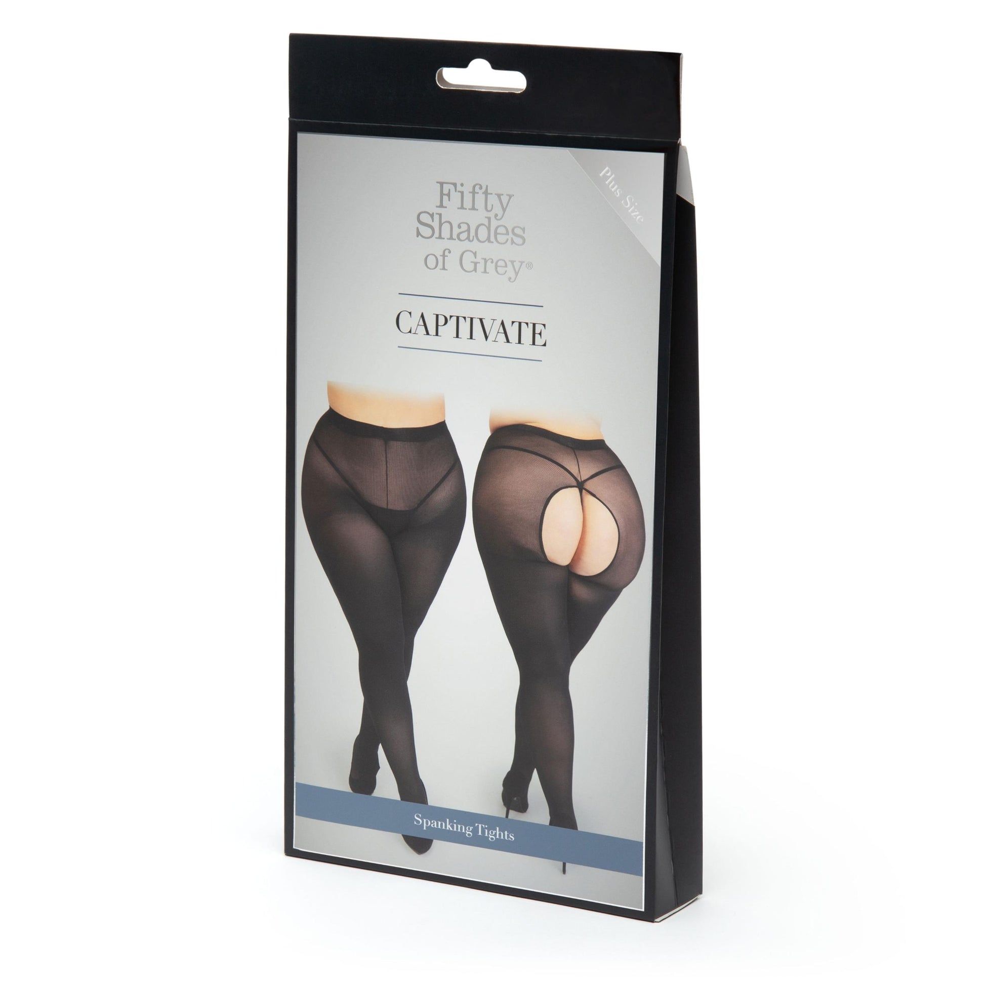 Fifty Shades of Grey Captivate Spanking Pantyhose - Plus Size - Black - Not Very Vanilla