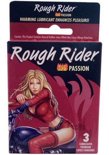 Hot Rider - 3 Pack - Lubricated Latex Condoms - Not Very Vanilla