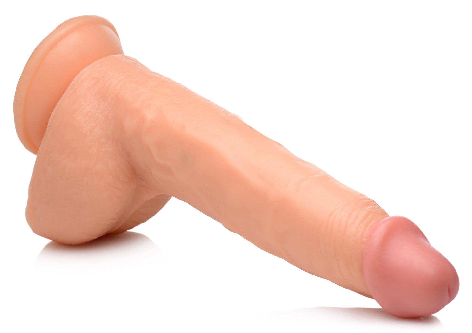 Beefy Brad 9 Inch Dildo With Balls - Light - Not Very Vanilla