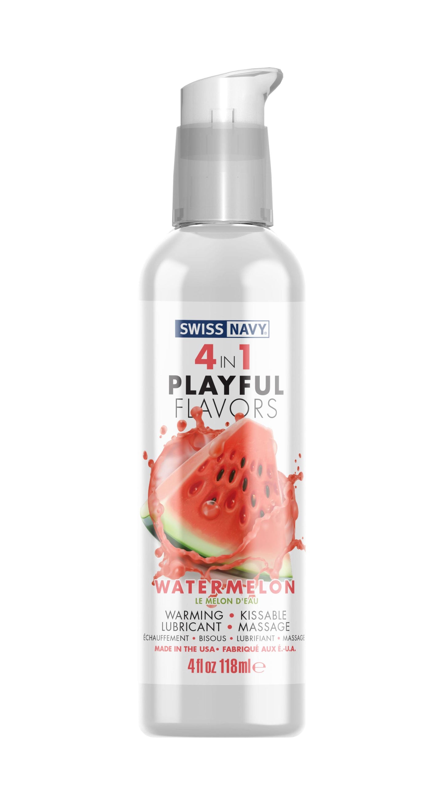 Swiss Navy 4-in-1 Playful Flavors - Watermelon 4 Oz - Not Very Vanilla