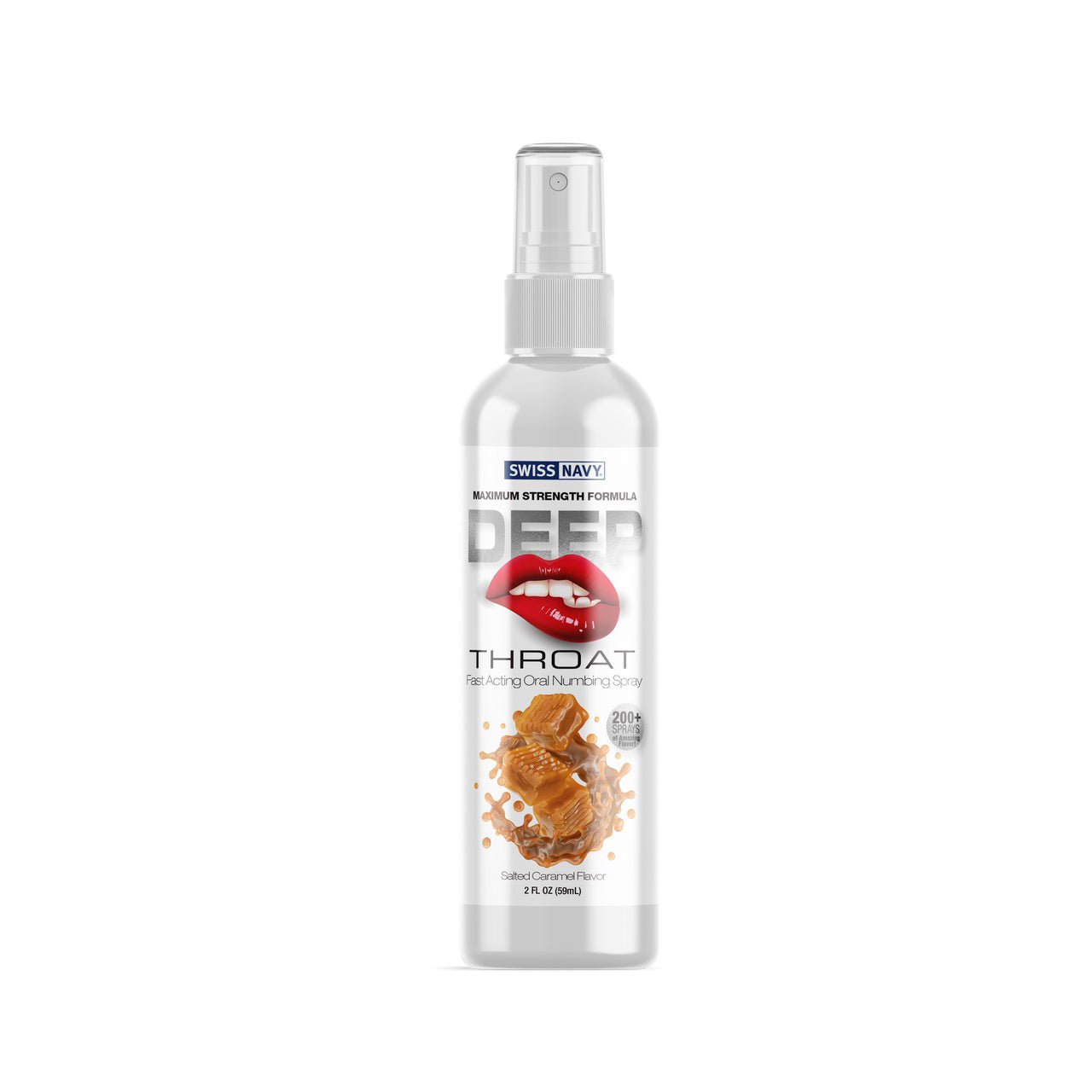 Swiss Navy Deep Throat Spray - Salted Caramel - 2 Fl Oz - Not Very Vanilla