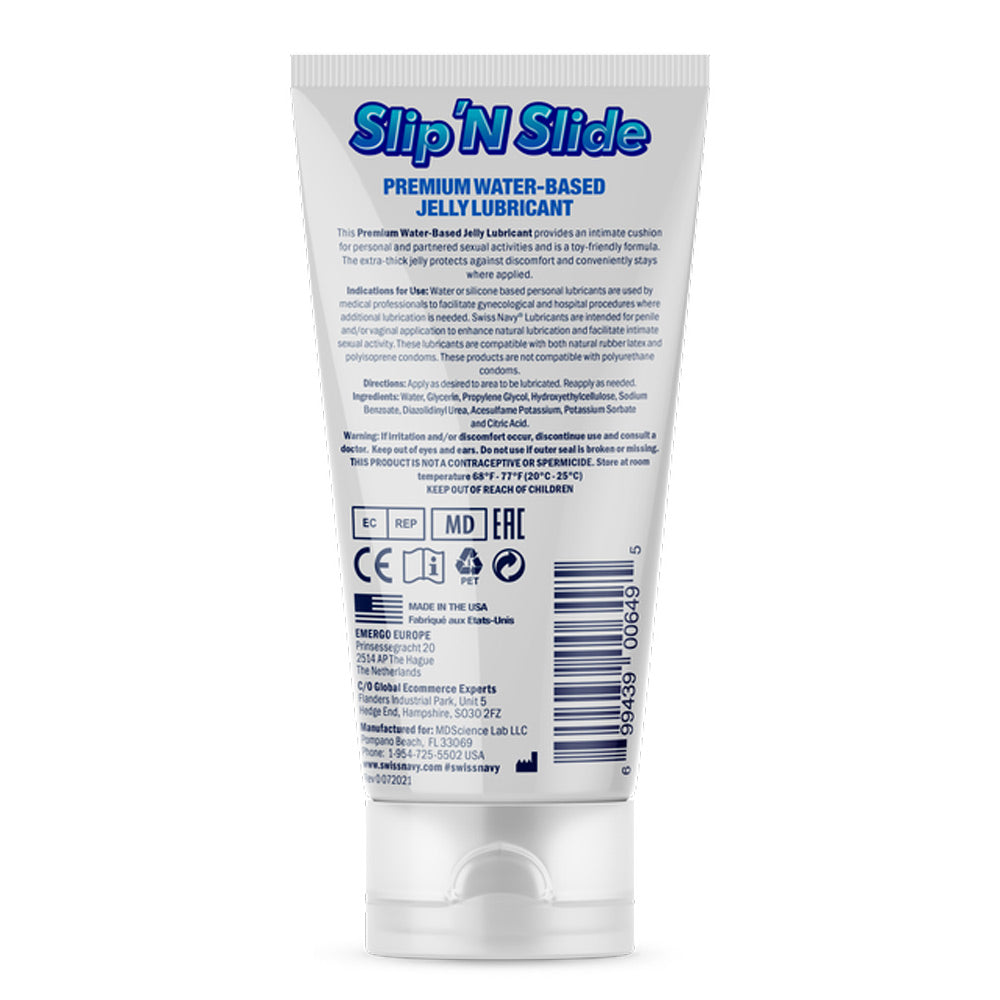 Swiss Navy Slip N Slide - Premium Jelly Lubricant - 5 Fl. Oz. - Not Very Vanilla