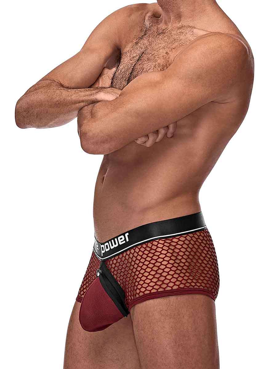 Cock Pit Net Mini Cock Ring Short - Large - Burgundy - Not Very Vanilla