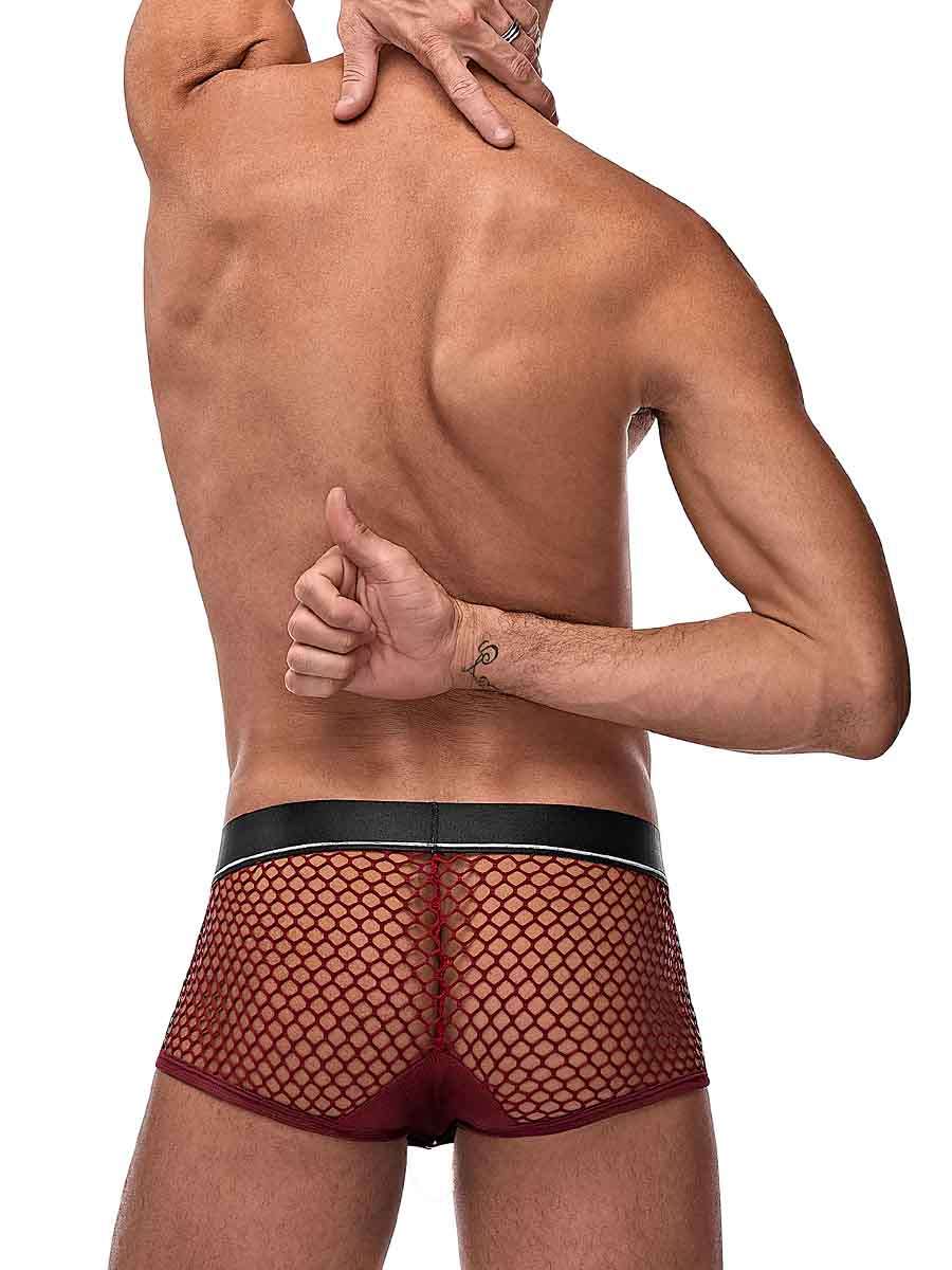 Cock Pit Net Mini Cock Ring Short - Large - Burgundy - Not Very Vanilla