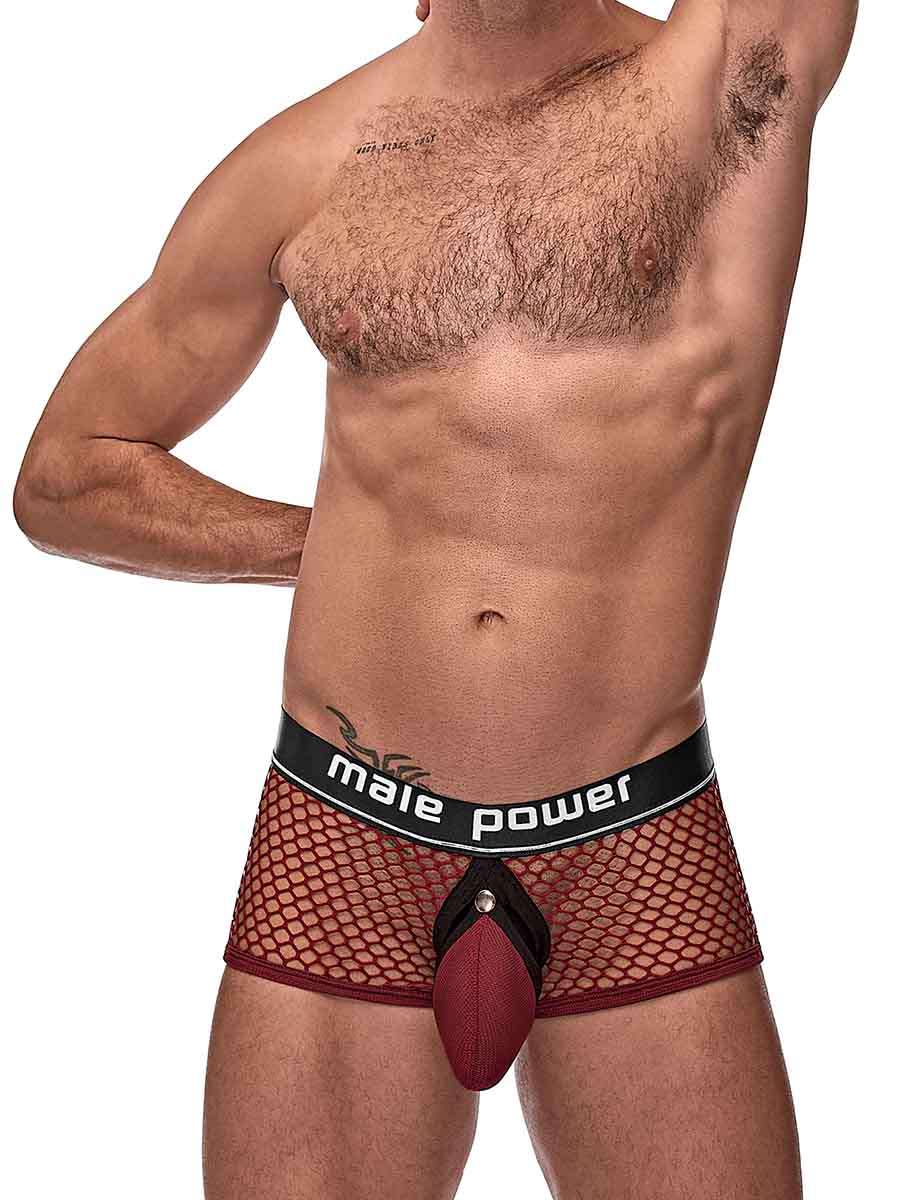 Cock Pit Net Mini Cock Ring Short - Large - Burgundy - Not Very Vanilla