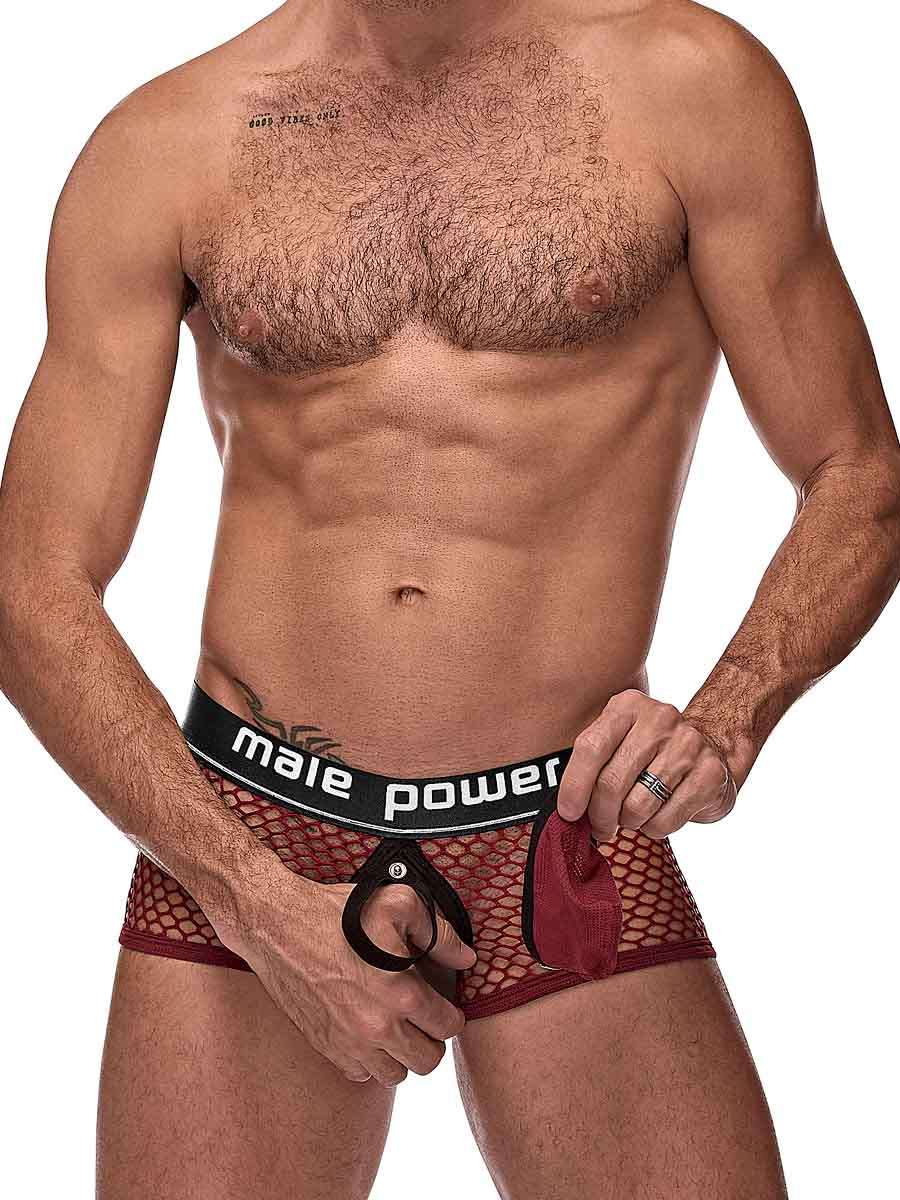 Cock Pit Net Mini Cock Ring Short - Large - Burgundy - Not Very Vanilla