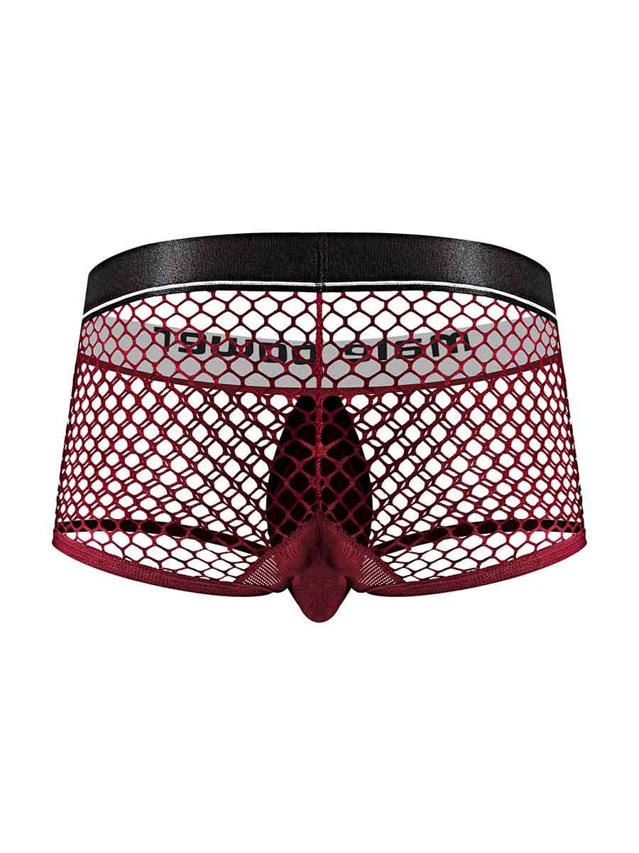 Cock Pit Net Mini Cock Ring Short - Large - Burgundy - Not Very Vanilla