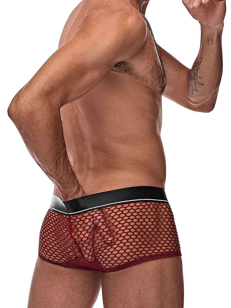 Cock Pit Net Mini Cock Ring Short - Large - Burgundy - Not Very Vanilla