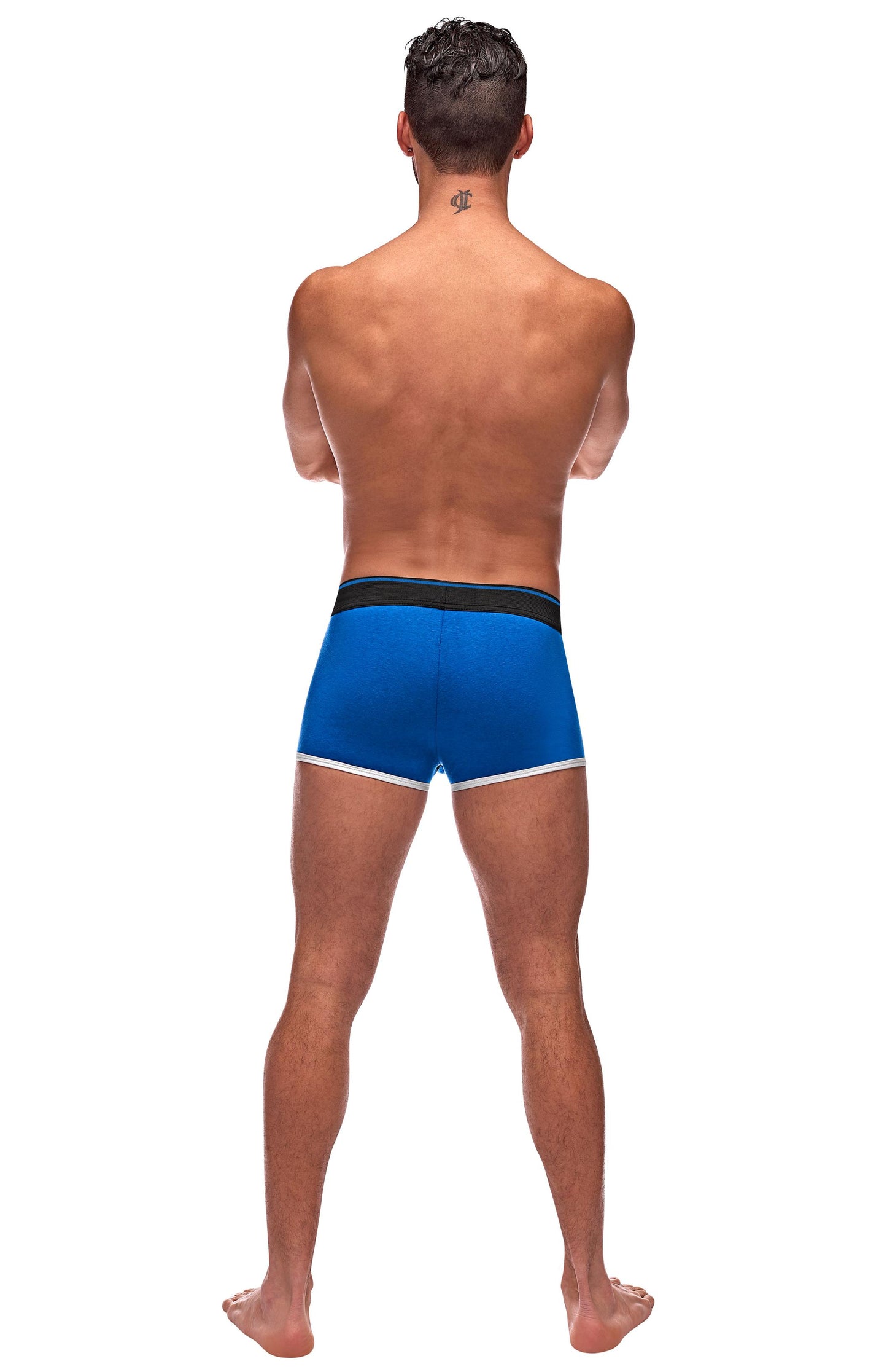 Retro Sport Panel Short - Small - Blue/ Black - Not Very Vanilla