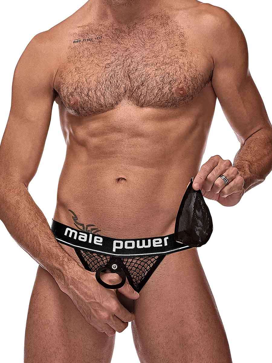 Cock Pit Net Cock Ring Jock - L/ XL - Black - Not Very Vanilla