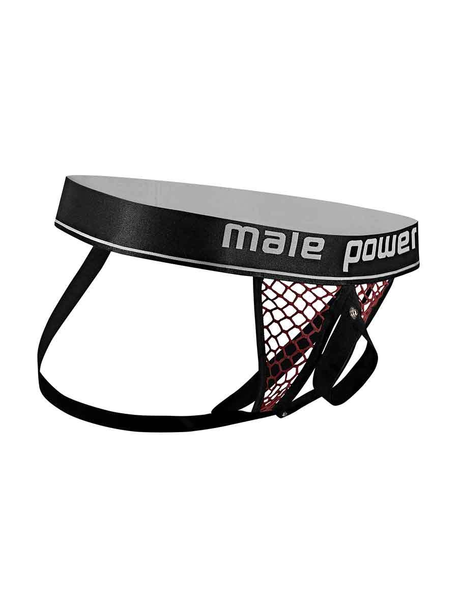 Cock Pit Net Cock Ring Jock - L/ XL - Burgundy - Not Very Vanilla