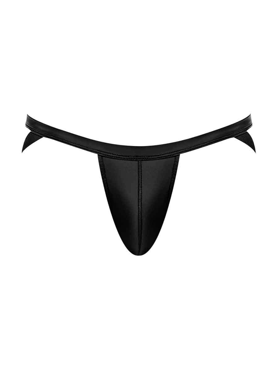 Cage Matte Strappy Ring Jock - L/ XL - Black - Not Very Vanilla