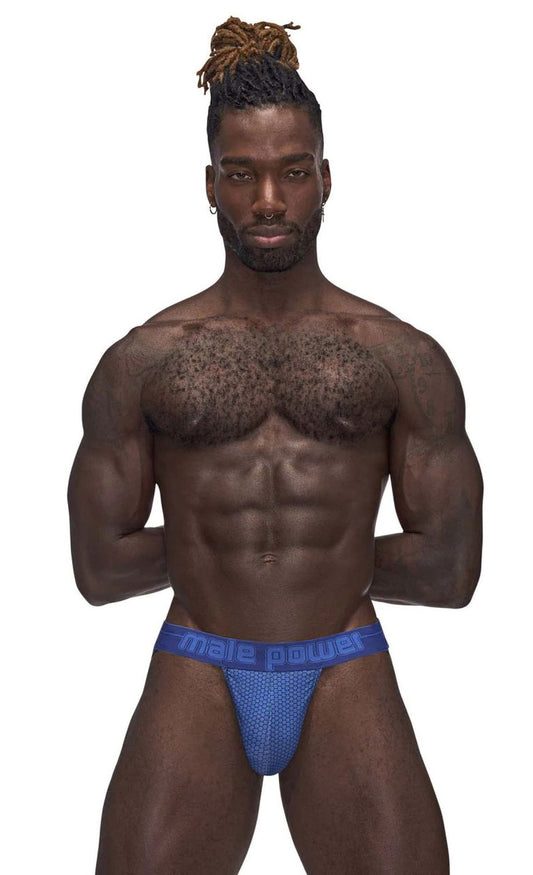 Sexagon Strappy Ring Jock - Large/x-Large - Royal - Not Very Vanilla