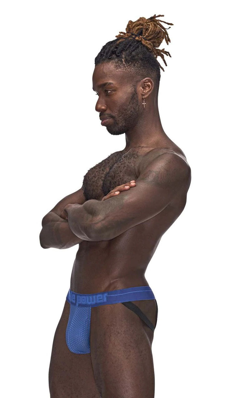 Sexagon Strappy Ring Jock - Large/x-Large - Royal - Not Very Vanilla