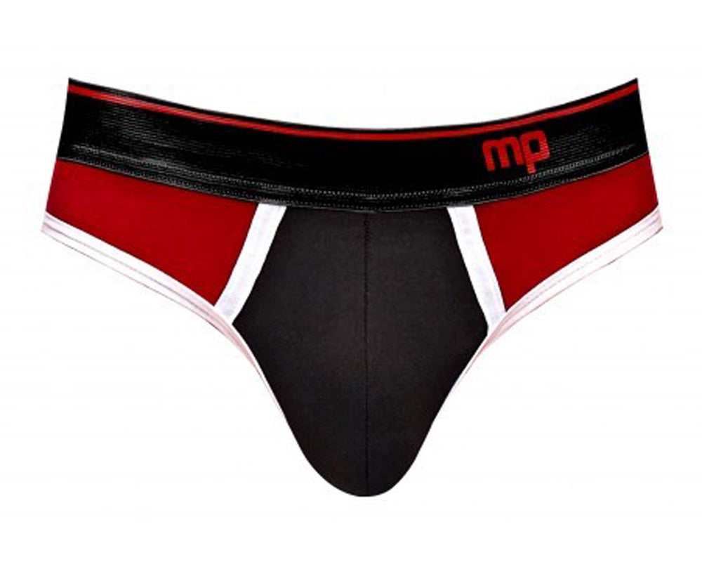 Retro Sport Panel Jock - L/ XL - Black/ Red - Not Very Vanilla