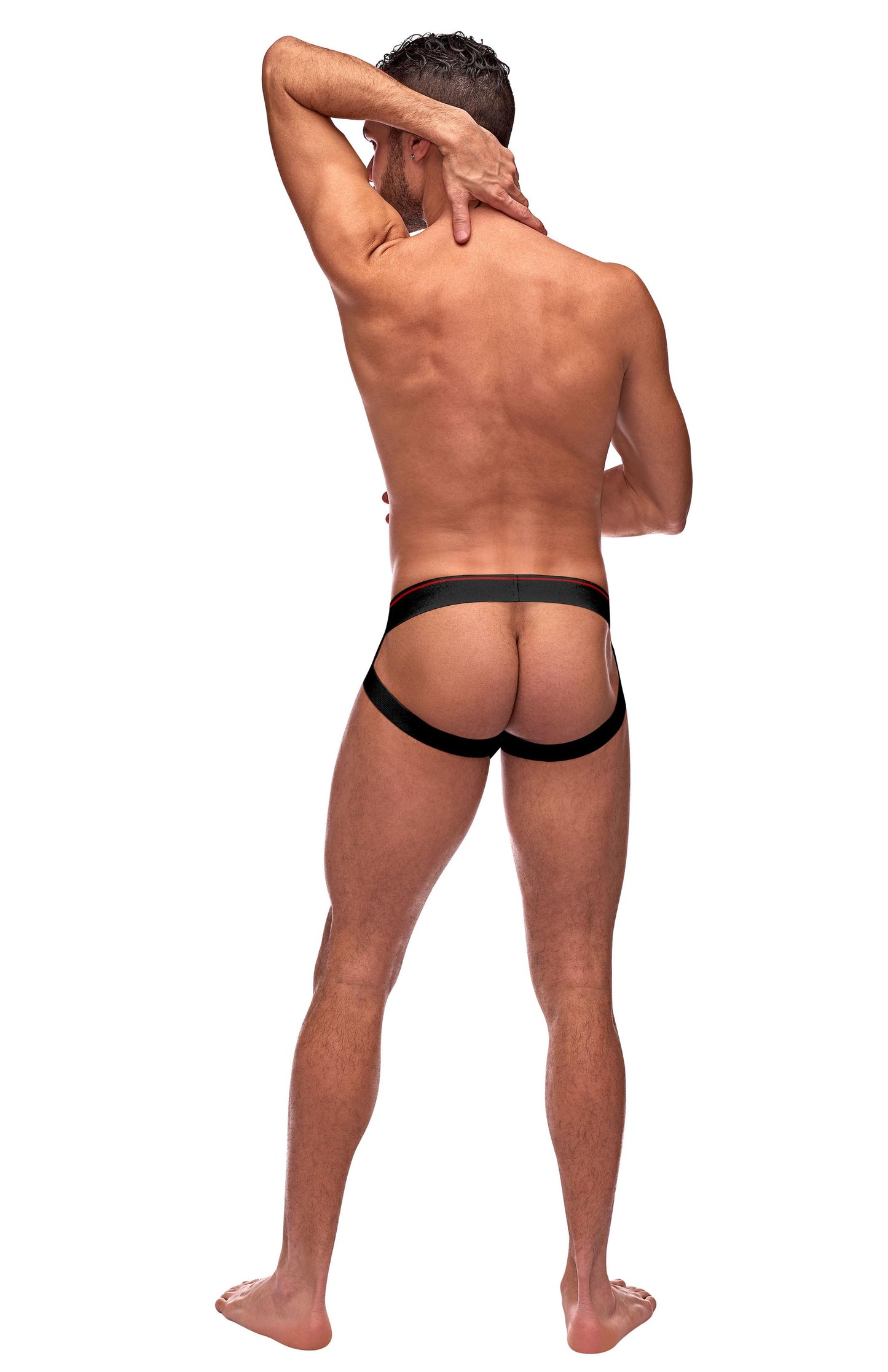 Retro Sport Panel Jock - S/ M - Black/ Red - Not Very Vanilla