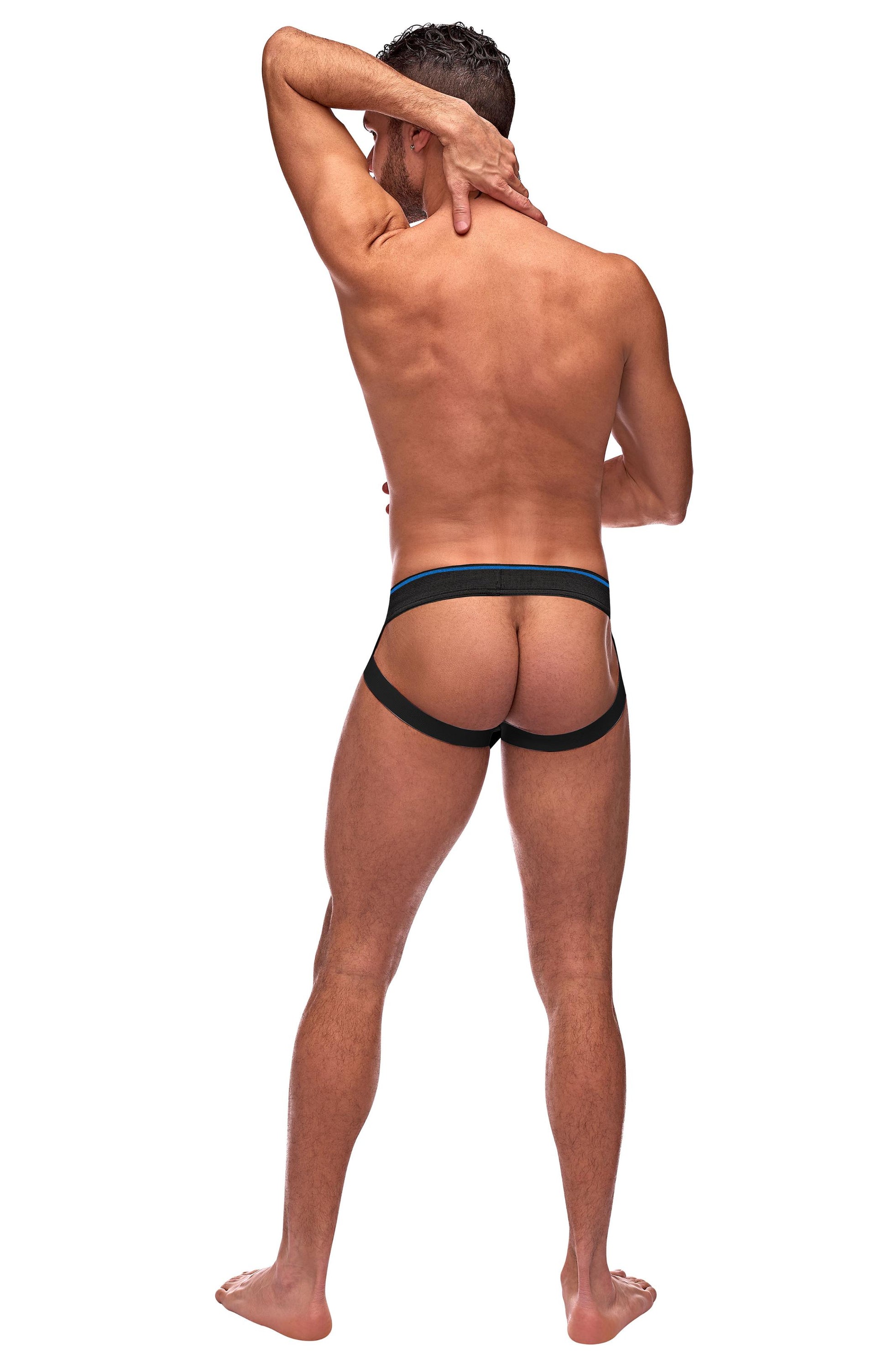 Retro Sport Panel Jock - L/ XL - Black/ Blue - Not Very Vanilla