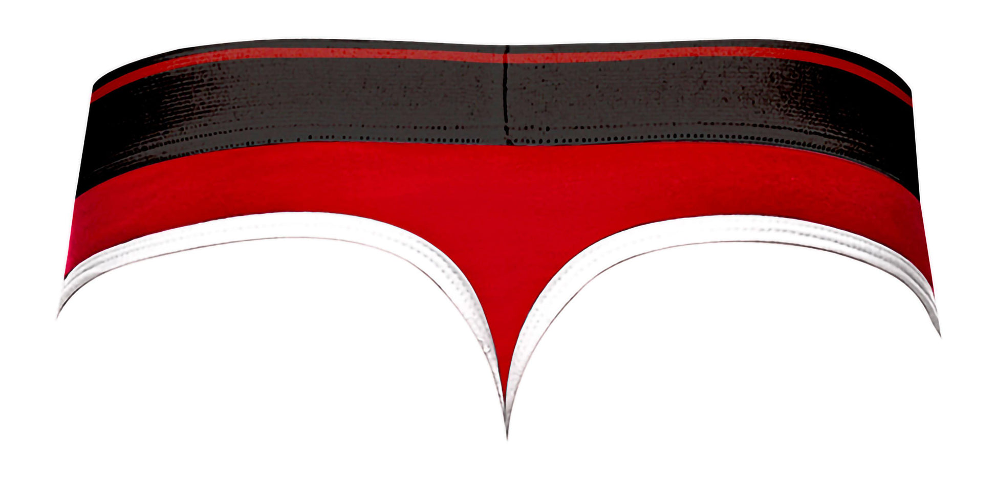 Retro Sport Panel Thong - L/ XL - Red/ Black - Not Very Vanilla