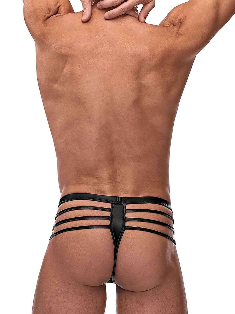 Cage Matte Cage Thong - L/ XL - Black - Not Very Vanilla